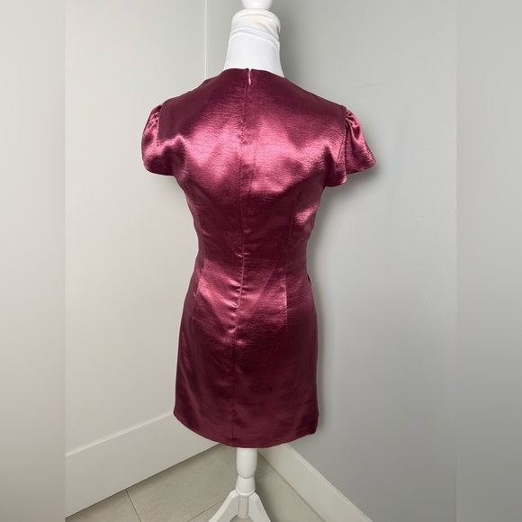 Cinq A Sept Natalia Ruched Hammered-Satin Mini Dress - Picture 7 of 14